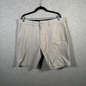 Original Rugby University Chino‎ Shorts Mens 38 Gray Cotton Flat Front Casual